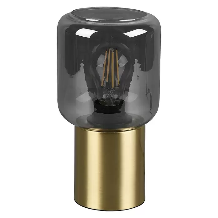 Reality Leuchten Tafellamp Nico - 4,5 W, l x b x h: 13 x 13 x 24 cm, Goud, E27 - Vooraanzicht