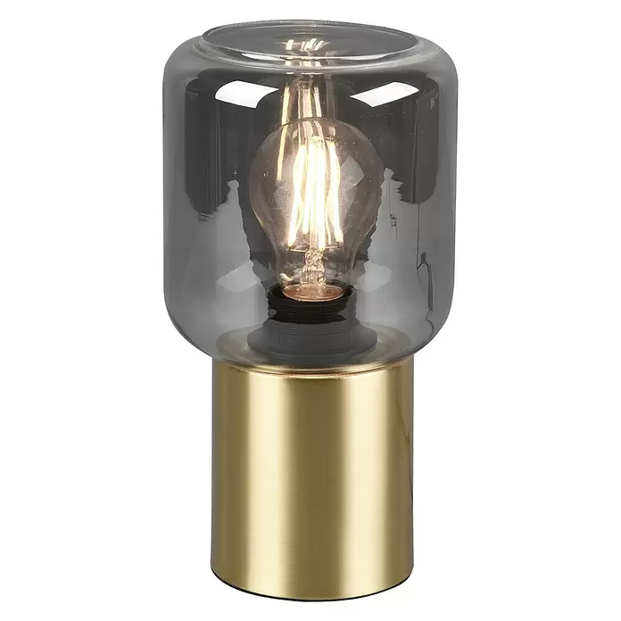 Reality Leuchten Tafellamp Nico - 4,5 W, l x b x h: 13 x 13 x 24 cm, Goud, E27 - Vooraanzicht