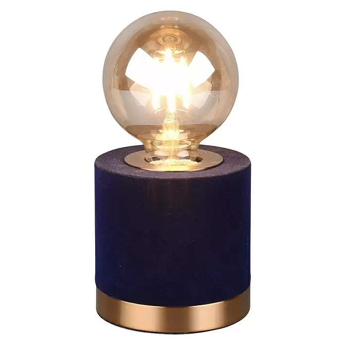 Reality Leuchten Tafellamp Judy - 6 W, l x b x h: 11 x 11 x 11 cm, Blauw, Goud, E27 - Vooraanzicht