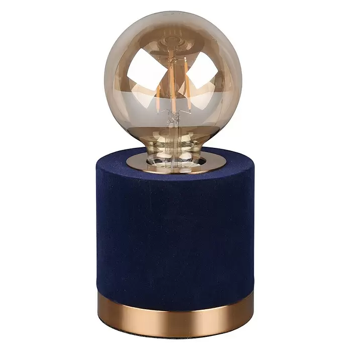 Reality Leuchten Tafellamp Judy - 6 W, l x b x h: 11 x 11 x 11 cm, Blauw, Goud, E27 - Vooraanzicht