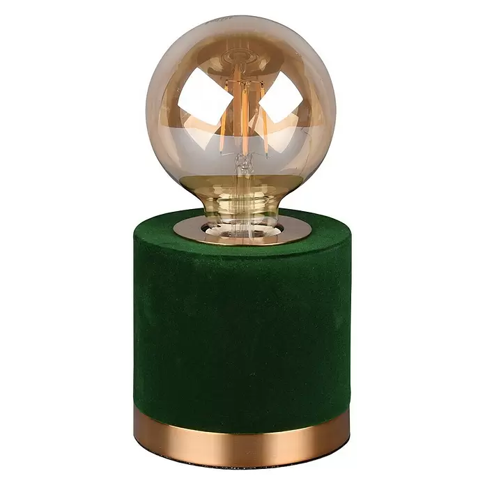 Reality Leuchten Tafellamp Judy - 6 W, l x b x h: 11 x 11 x 11 cm, Groen, Goud, E27 - Vooraanzicht