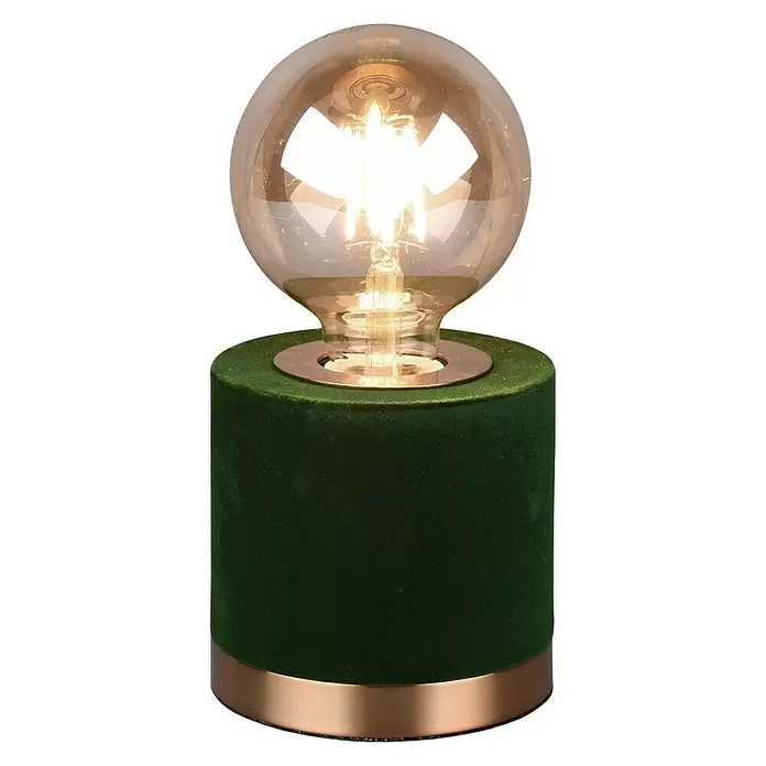 Reality Leuchten Tafellamp Judy - 6 W, l x b x h: 11 x 11 x 11 cm, Groen, Goud, E27 - Vooraanzicht
