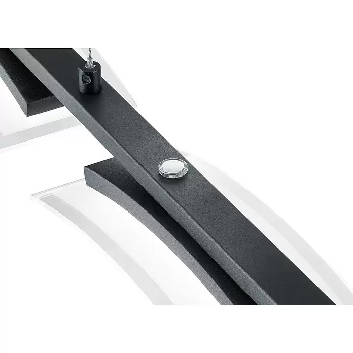Reality Leuchten Hanglamp Ikaria - 132 W, l x b x h: 10 x 87 x 150 cm, Zwart - Close-up