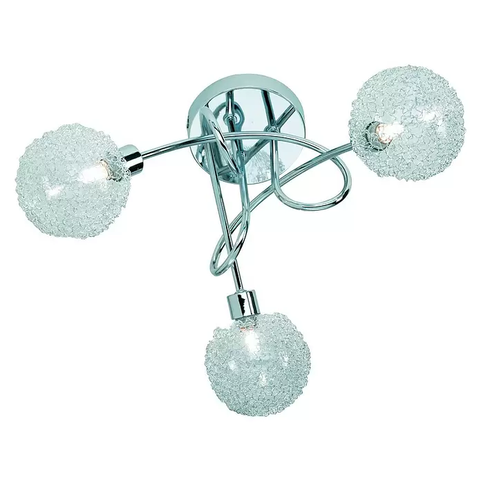 Reality Leuchten Plafondlamp Wire - 28 W, l x b x h: 45 x 45 x 23 cm, Zilver, G9 - Zicht van beneden