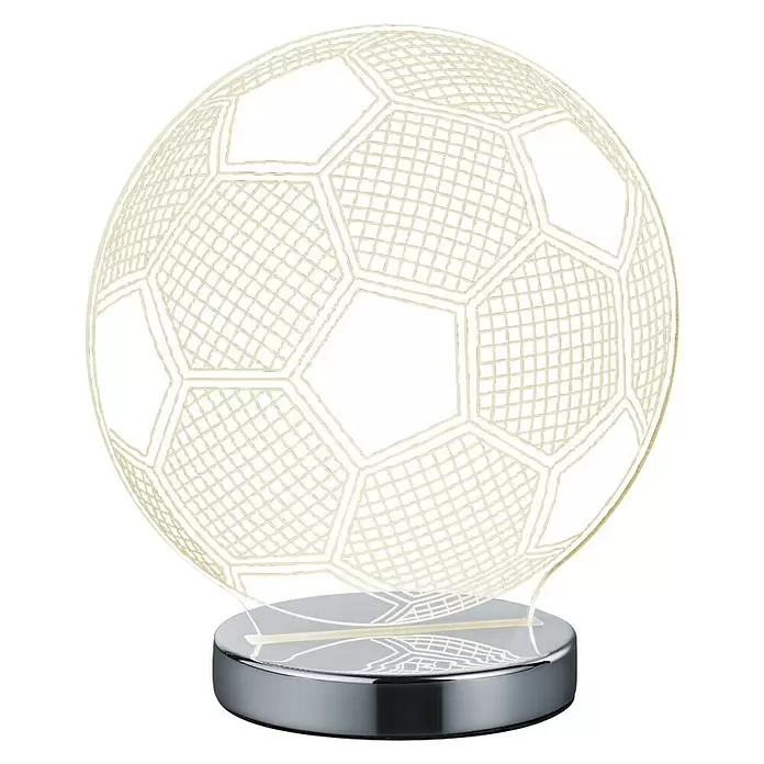 Reality Leuchten Tafellamp Ball - 7 W, l x b x h: 12 x 20 x 22 cm, Zilver, Transparant, Multicolor - Vooraanzicht