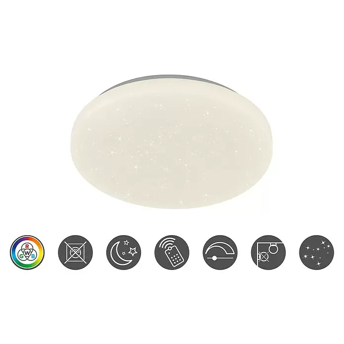 Reality Leuchten Led-plafondlamp, rond Chara - 12 W - Blauwdruk
