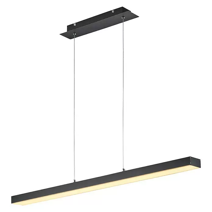 Reality Leuchten Led-hanglamp Agano - 132 W, l x b x h: 8 x 100 x 150 cm, Zwart - Diagonaal zicht