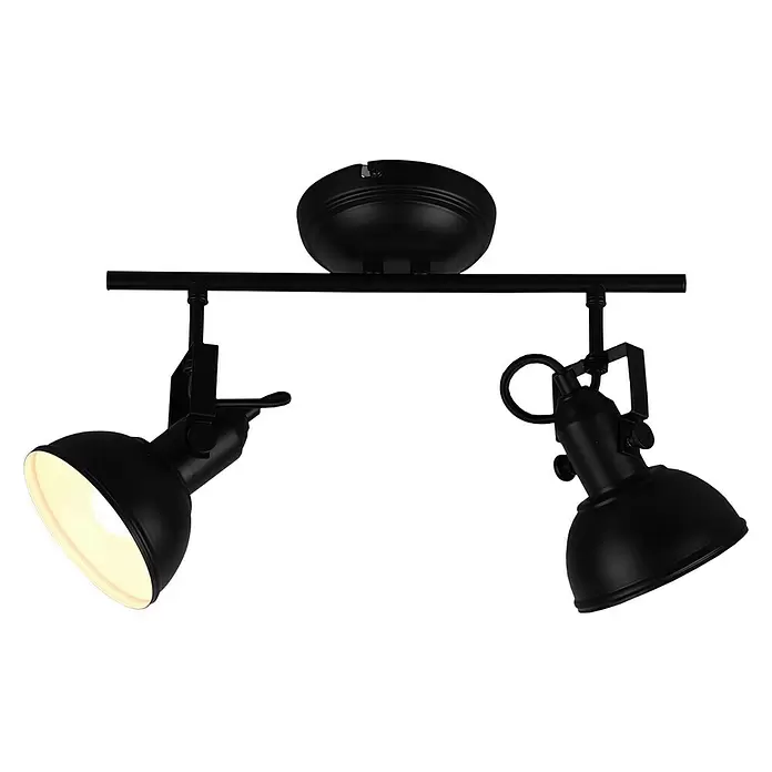 Reality Leuchten Plafondspot Gina - 5 W, l x b x h: 13 x 36,5 x 25,5 cm, Zwart, E14 - Vooraanzicht