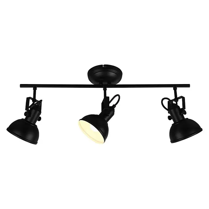 Reality Leuchten Plafondspot Gina - 5 W, l x b x h: 13 x 60,5 x 25,5 cm, Zwart, E14 - Vooraanzicht