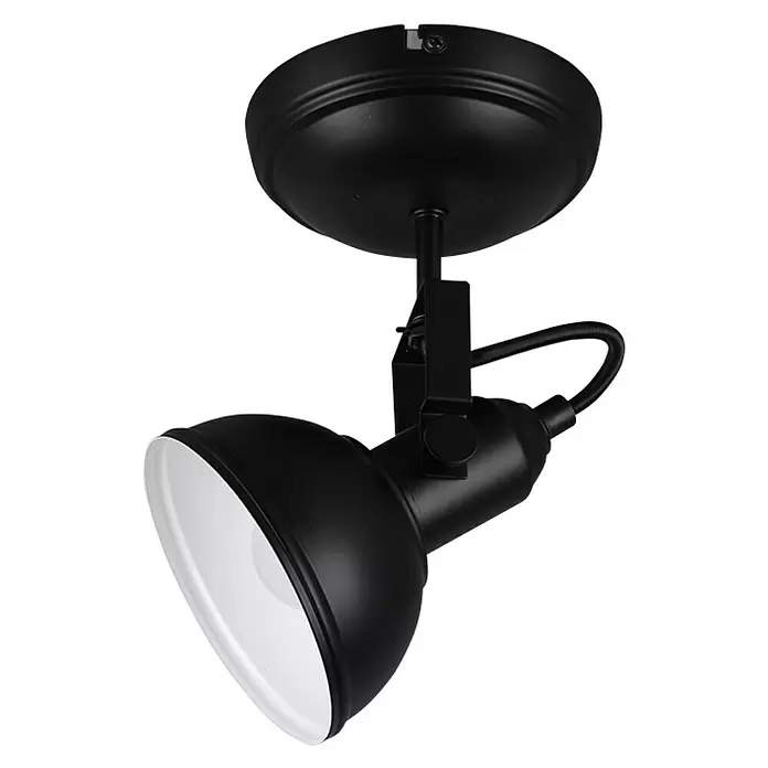 Reality Leuchten Plafondspot Gina - 5 W, l x b x h: 13 x 13 x 24 cm, Zwart, E14 - Diagonaal zicht