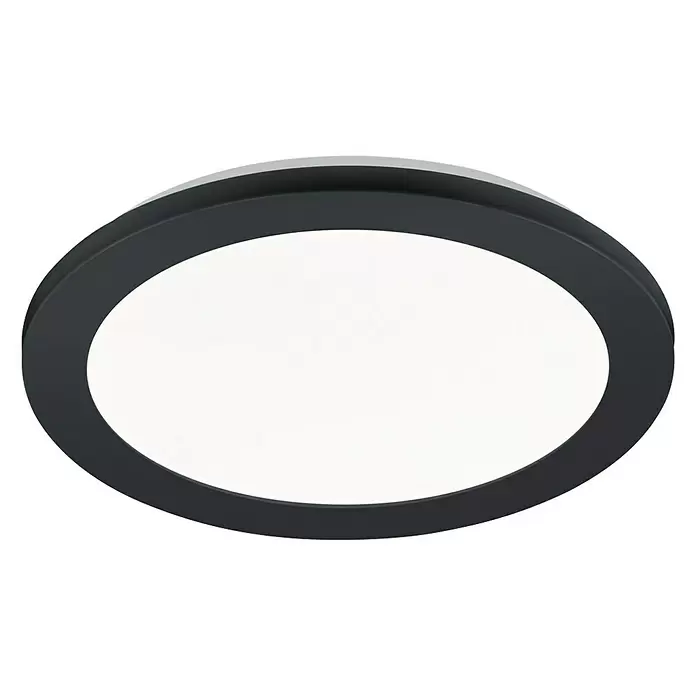 Reality Leuchten Plafondlamp Camillus - 15 W, l x b x h: 26 x 26 x 3 cm, Zwart - Zicht van beneden