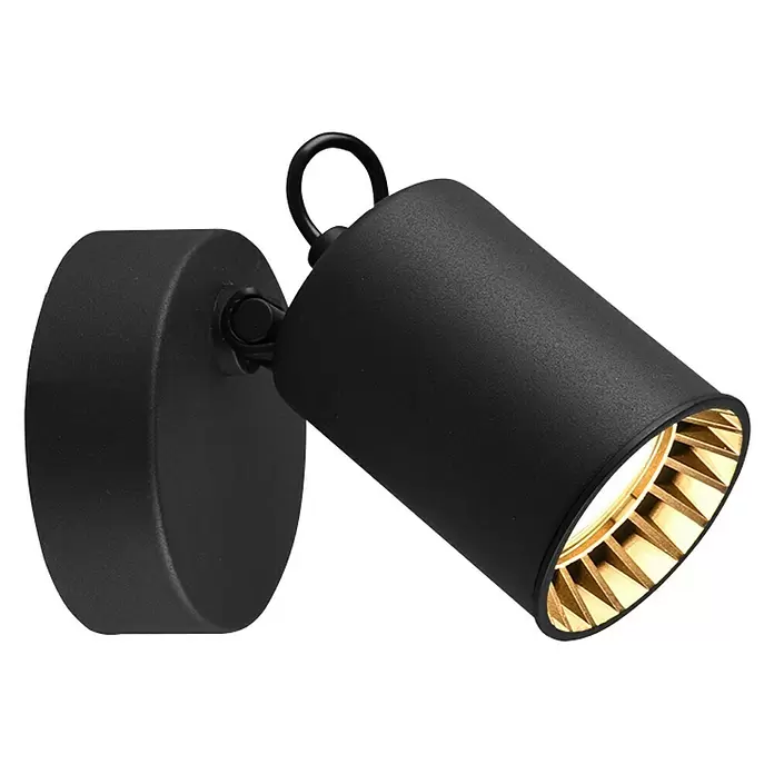 Trio Leuchten Led-wandspot Pago - 5 W, l x b x h: 10 x 9 x 15 cm, Zwart - Diagonaal zicht
