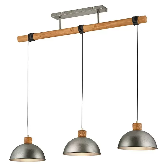 Trio Leuchten Delhi Hanglamp Delhi - 42 W, l x b x h: 25,5 x 107,5 x 215 cm, E27, 3 st. - Diagonaal zicht