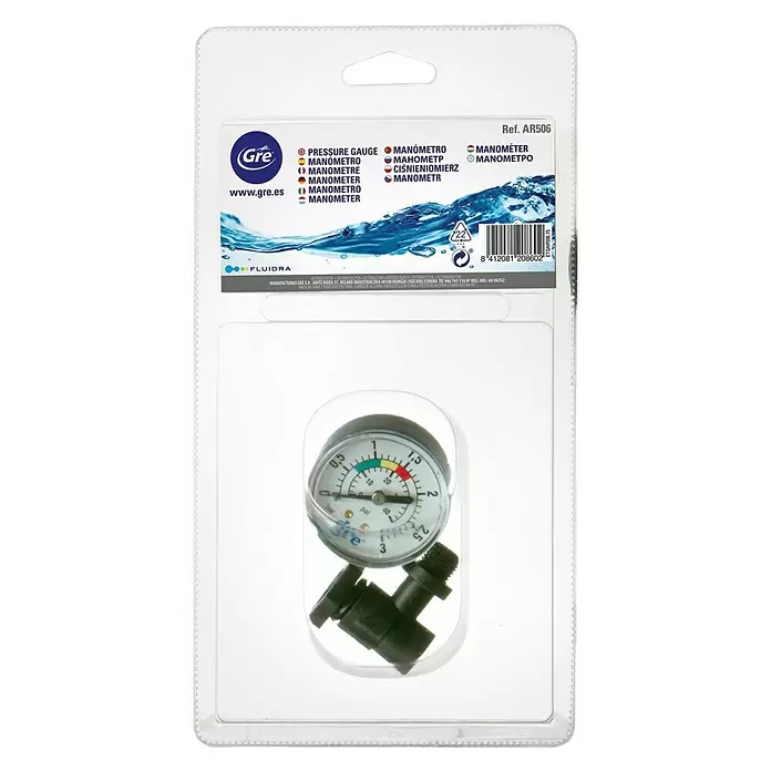Manómetro AR 506 - Apto para: Filtros de piscina - Vista frontal
