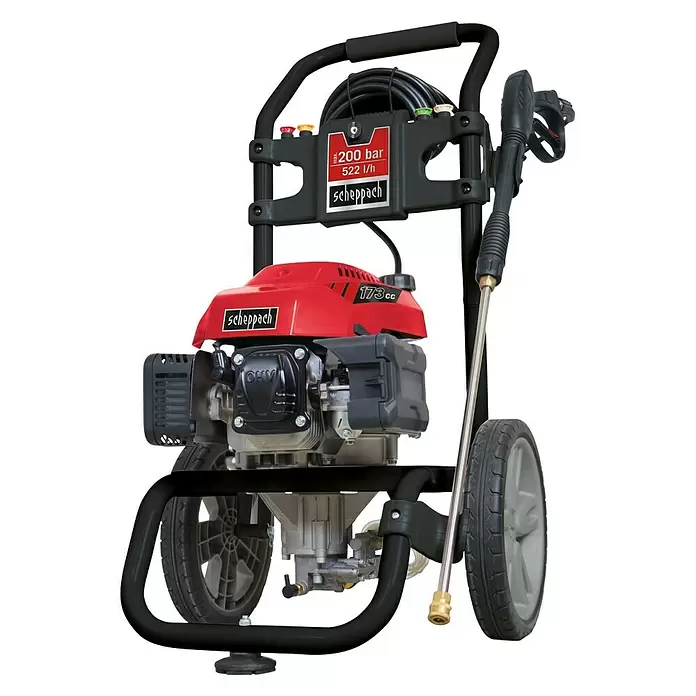 Scheppach Hochdruckreiniger HCP2600 - Motorbetrieben, Durchflussmenge: 522 l/h, Max. Druck: 200 bar - Diagonale Ansicht