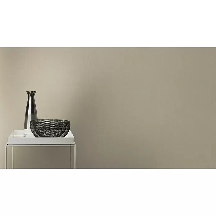 Rasch Vliestapete - Braun, Uni, 10,05 x 0,53 m - Stimmungsaufnahme