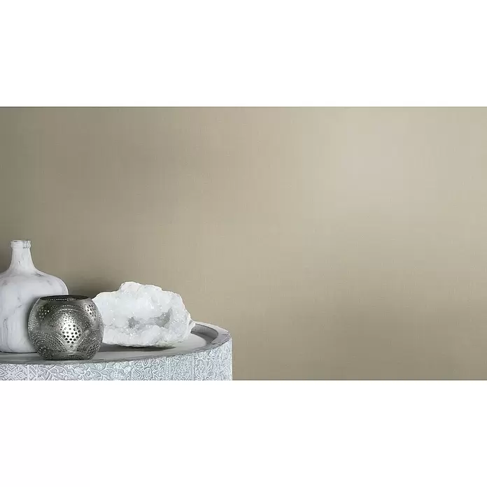 Rasch Vliestapete - Braun, Uni, 10,05 x 0,53 m - Stimmungsaufnahme