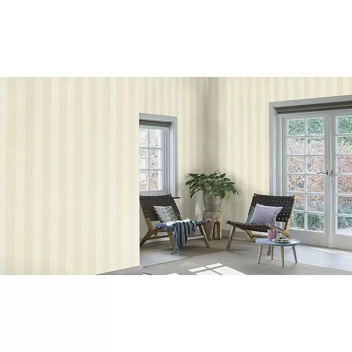 Rasch Poetry Vliestapete - Beige, Streifen, 10,05 x 0,53 m - Stimmungsaufnahme