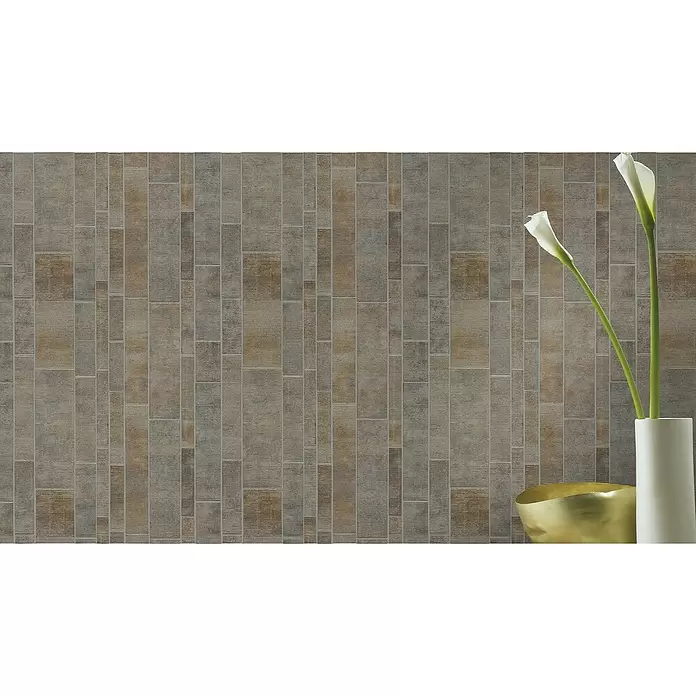 Rasch Factory 4 Vliestapete Fliesen - Grau, Fliesenoptik, 10,05 x 0,53 m - Stimmungsaufnahme