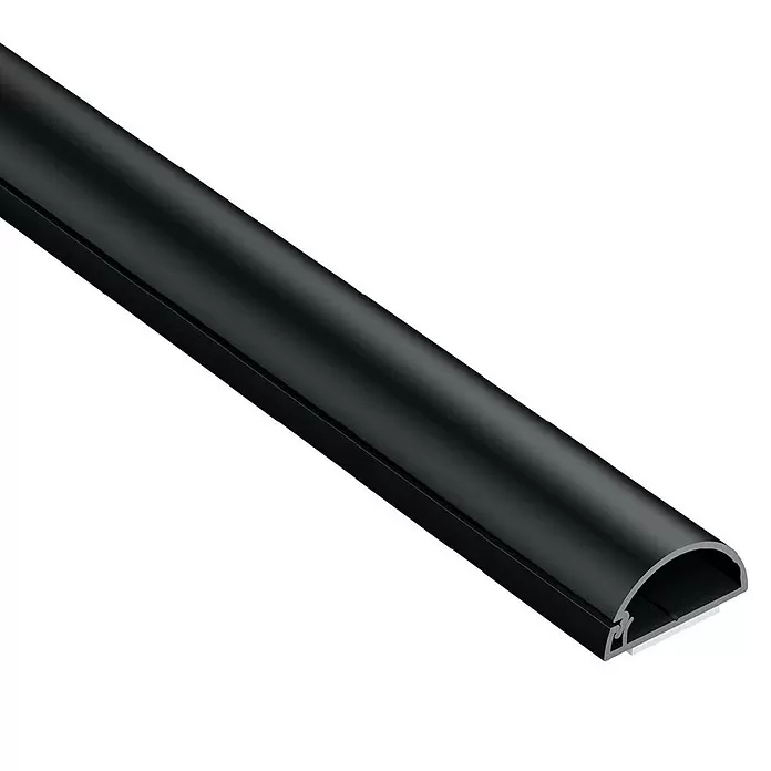 D-Line Kabelkanal Halbrund - 1 m, 20 x 10 mm, Schwarz - Detailaufnahme