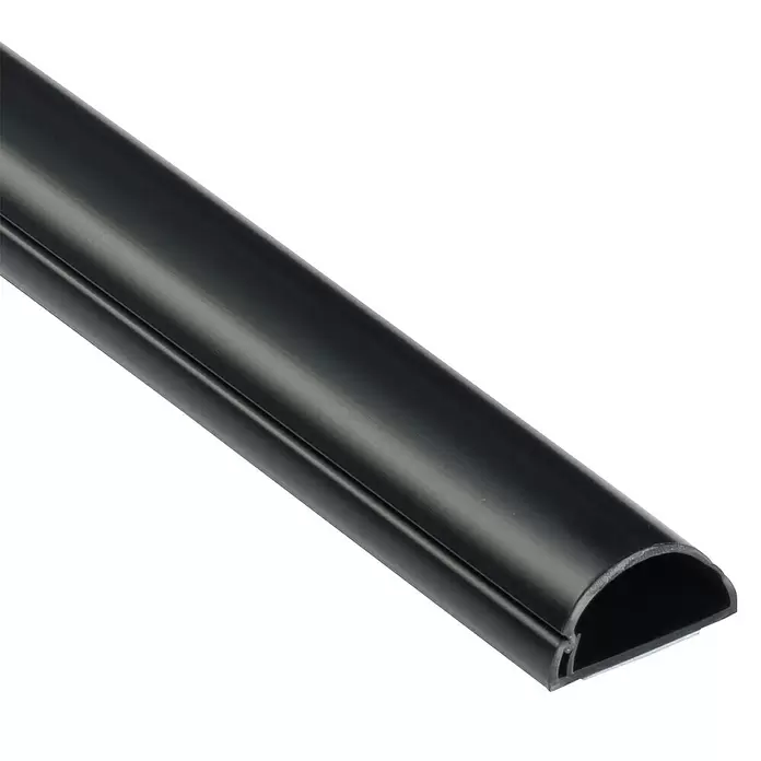 D-Line Kabelkanal Halbrund - 1 m, 30 x 15 mm, Schwarz - Detailaufnahme