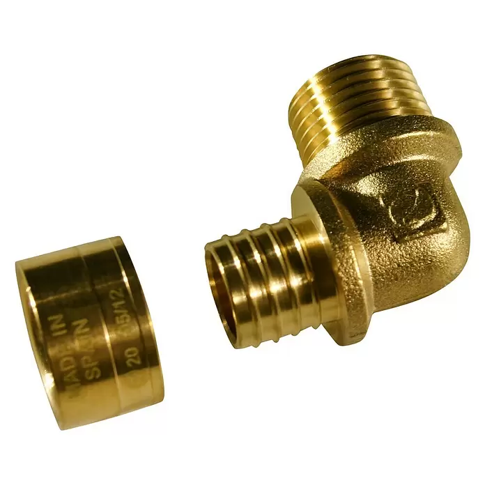 Isoltubex Codo M - 16 mm, ½″, 90 ° - Vista angular