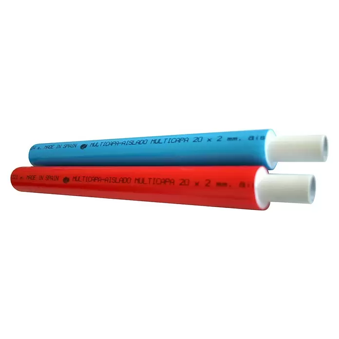 Isoltubex Tubo multicapa aislada en rollo - Diámetro: 16 mm, Largo: 50 m, Rojo - Vista de perfil izquierdo