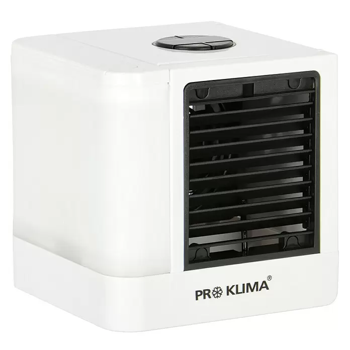 Proklima Luftkühler - 5 W, Weiß, 14 x 14 x 14,5 cm, USB - Diagonale Ansicht