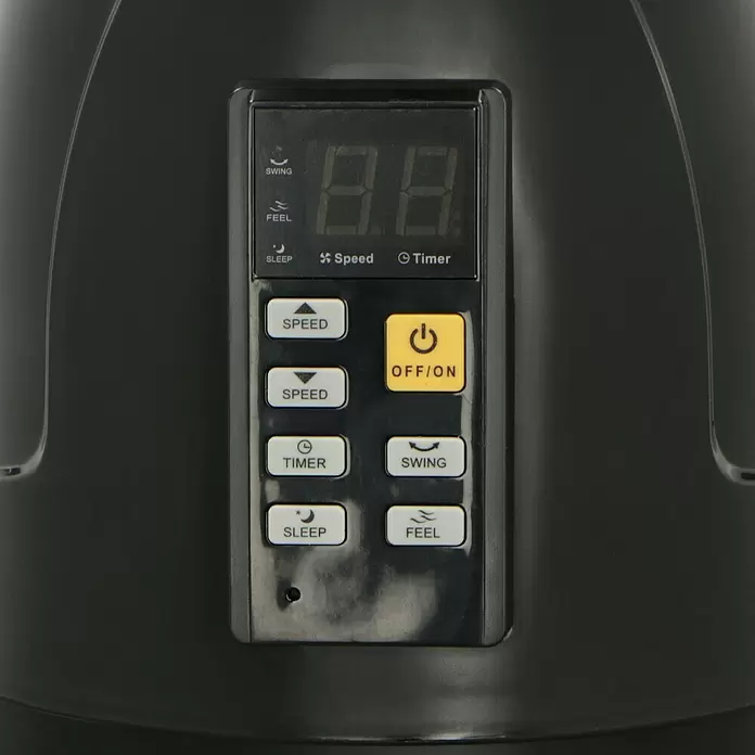 PR Klima Ventilador de pie Arizona - Negro, 75 cm, 125 W, 18.876 m³/h - Primer plano