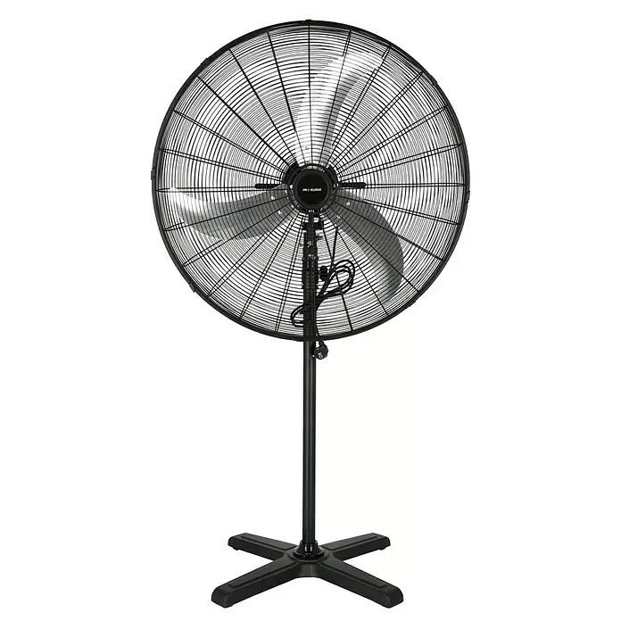 PR Klima Ventilador de pie Arizona - Negro, 75 cm, 125 W, 18.876 m³/h - Vista frontal