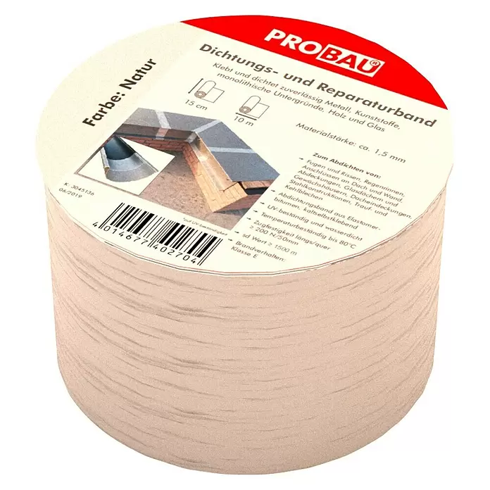 Bitumen- & Reparaturband - Alu-Blank, 10 m x 15 cm, Selbstklebend - Diagonale Ansicht