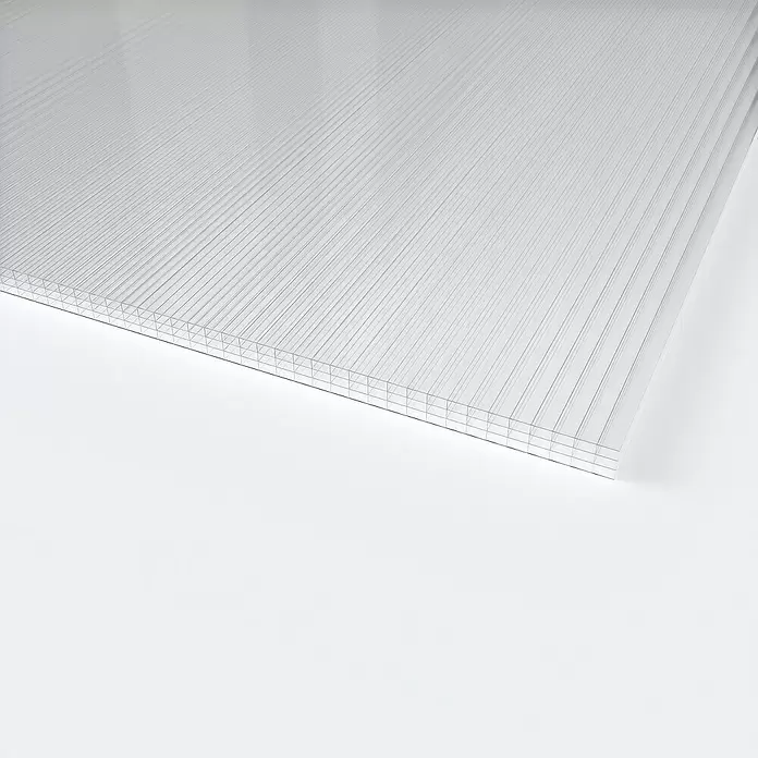 Hohlkammerplatte ECO-UV - 200 cm x 98 cm x 6 mm, Polycarbonat, Transparent - Detailaufnahme