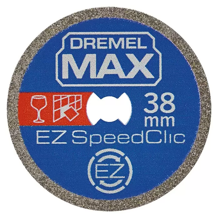 Dremel EZ SpeedClic Diamant-Trennscheibe Max Life SC545DM - Durchmesser: 38,1 mm, Passend für: Dremel Multifunktionswerkzeug - Vorderansicht