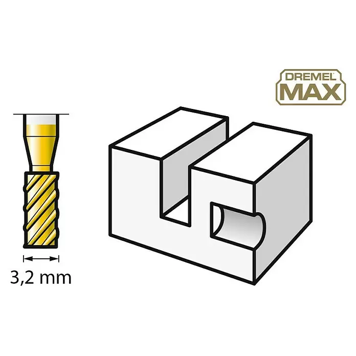 Dremel Fräsmesser Max 194DM - 2 Stk. - Skizze