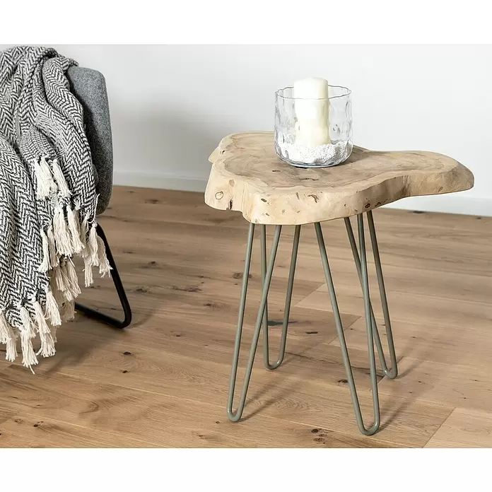 Baumscheibe - Teak, Unbehandelt, Durchmesser: 45 cm - 50 cm - Stimmungsaufnahme