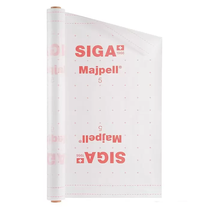 Siga Dampfbremsfolie Majpell 5 - L x B: 50 x 1,5 m, Max. Anwendungsfläche: 75 m² - Vorderansicht