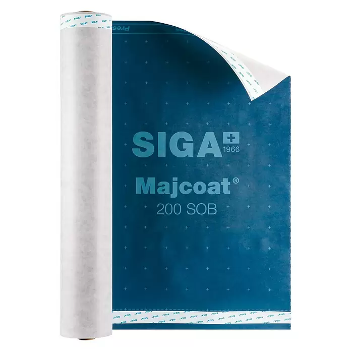 Siga Dachbahn Majcoat 200 SOB - L x B: 50 x 1,5 m, Max. Anwendungsfläche: 75 m² - Vorderansicht