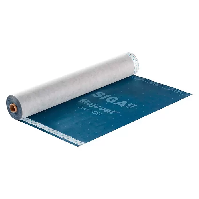 Siga Dachbahn Majcoat 200 SOB - L x B: 50 x 1,5 m, Max. Anwendungsfläche: 75 m² - Diagonale Ansicht