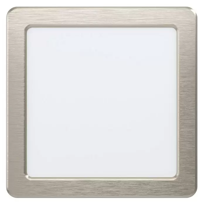 Eglo Fueva 5 Downlight LED empotrable - 10,5 W, 2,6 x 16,6 x 16,6 cm, Níquel - Vista frontal