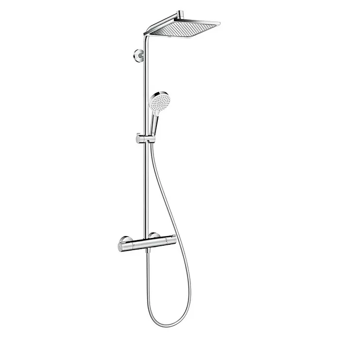 Hansgrohe Duschsystem Crometta Showerpipe E240 - Anzahl Strahlarten: 2 Stk., Chrom - Diagonale Ansicht