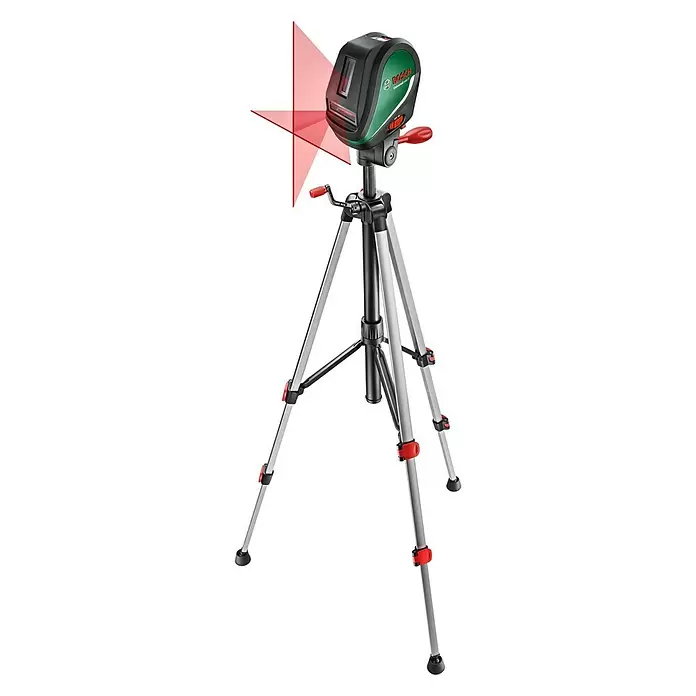 Bosch Kreuzlinienlaser Universal Level 3 - Max. Arbeitsbereich: 10 m, Mit Stativ - Diagonale Ansicht