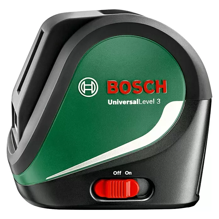 Bosch Kreuzlinienlaser Universal Level 3 - Max. Arbeitsbereich: 10 m, Mit Stativ - Linke Seitenansicht