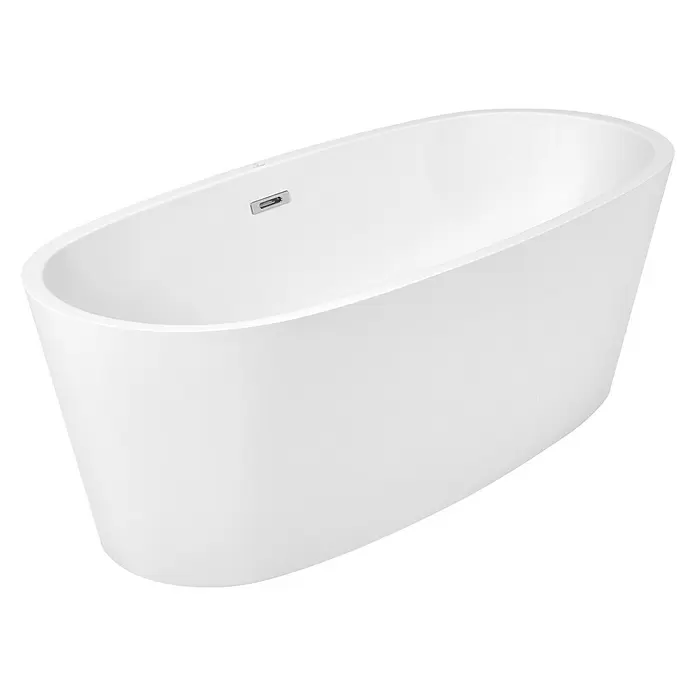 Camargue Freistehende Badewanne Tao - 174,5 x 78 cm, Sanitäracryl, Weiß - Diagonale Ansicht