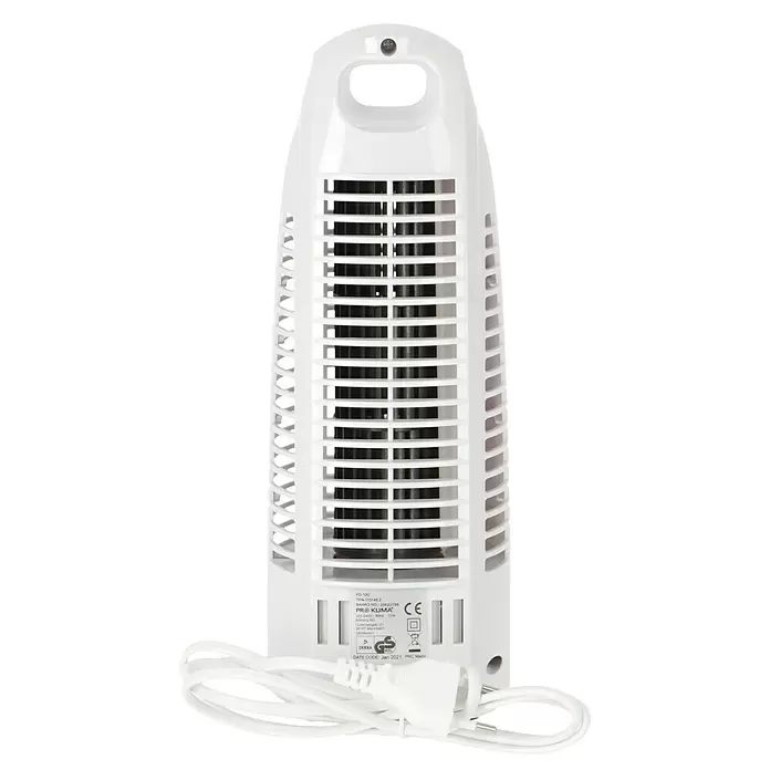 Proklima Mini-Turmventilator - Weiß, 27,5 cm, 10 W, 202,8 m³/h - Rückansicht