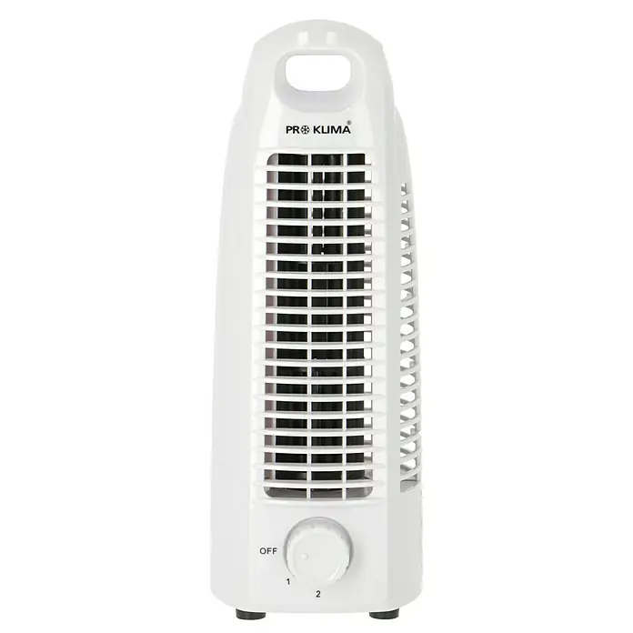 Proklima Mini-Turmventilator - Weiß, 27,5 cm, 10 W, 202,8 m³/h - Vorderansicht