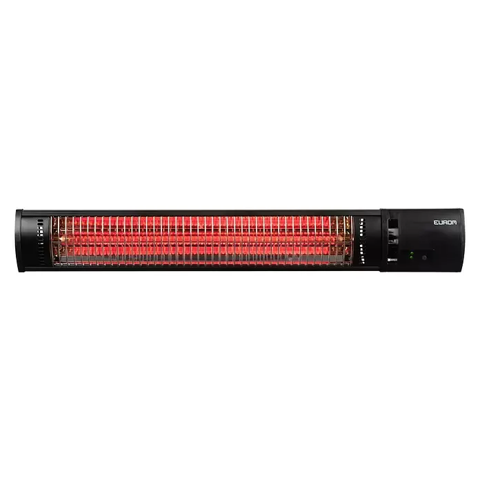 Eurom Terrasverwarming Golden Shadow 2000 - 12,7 x 72,4 x 11,1 mm, 2.000 W, Zwart - Vooraanzicht