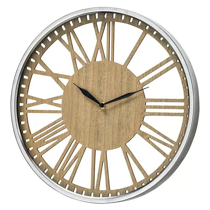 Wanduhr rund Callisto - Braun/Silber, Durchmesser: 40 cm - Stimmungsaufnahme