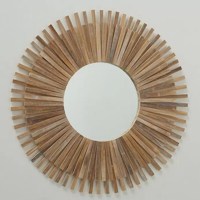 Wandspiegel Akira - Durchmesser: 75 cm, Natur - Stimmungsaufnahme