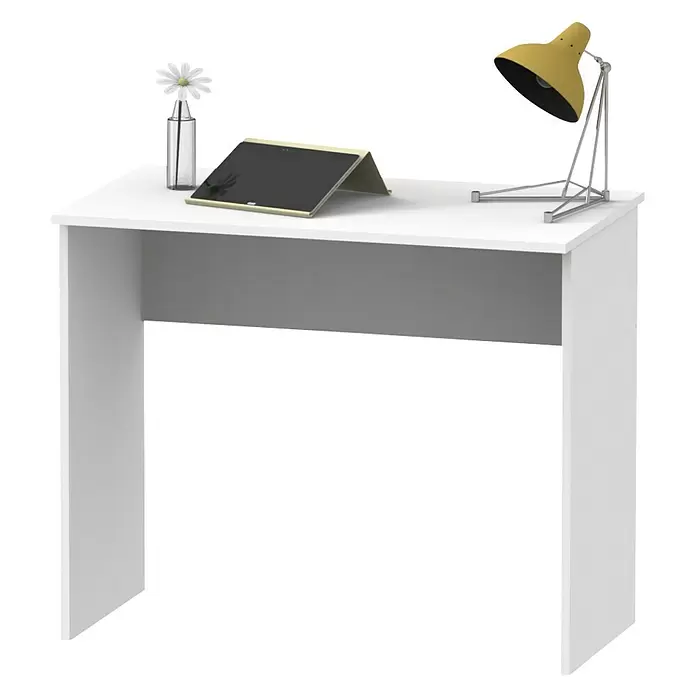Muebles Pitarch Mesa de escritorio Tibet - L x An x Al: 50 x 90 x 75 cm, Blanco - Vista angular