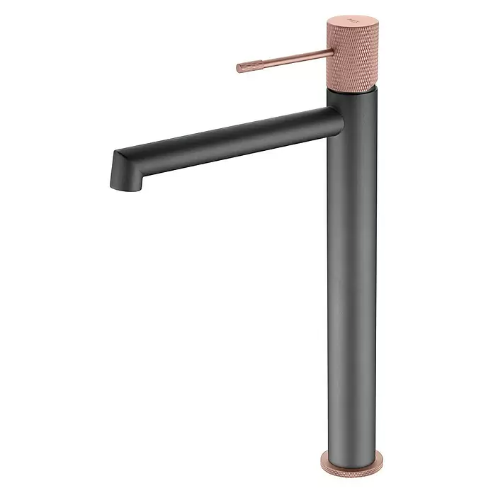 Imex Line Grifo de lavabo caño alto - Gris/Champagne - Vista angular